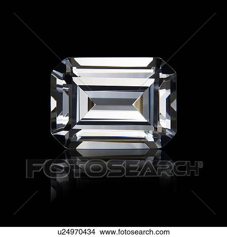Picture - Emerald cut diamond.. Fotosearch