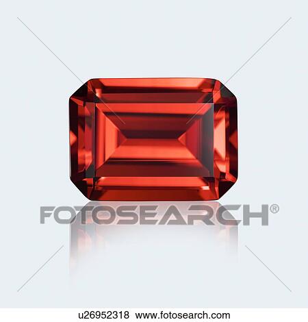 Emerald cut ruby. View Large Photo Image Stock Photo - Emerald cut ruby.. Fotosearch