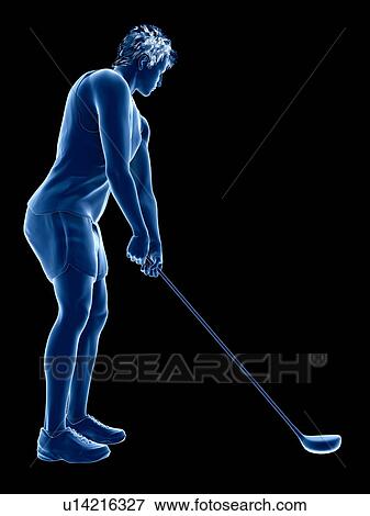 Golf player, illustration View Large Photo Image Stock Photo - Golf player, illustration. Fotosearch