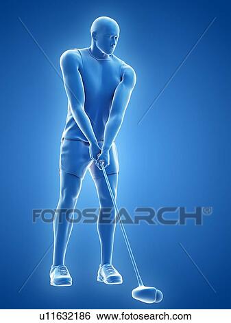 Stock Photograph - Golf player, illustration. Fotosearch
