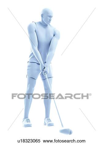Stock Photography - Golf player, illustration. Fotosearch