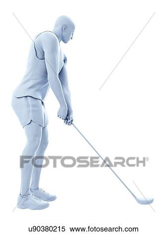 Stock Photography - Golf player, illustration. Fotosearch