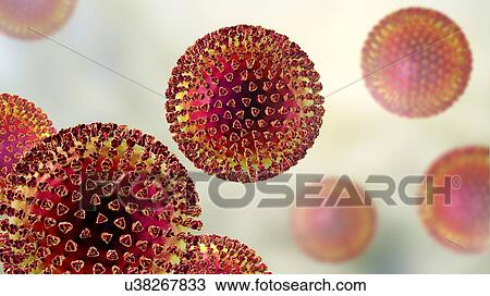 Stock Image - Group of viruses, computer illustration.. Fotosearch