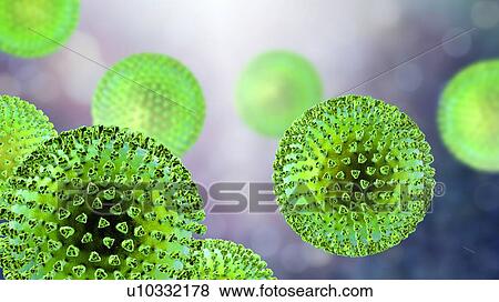 Stock Photo - Group of viruses, computer illustration.. Fotosearch