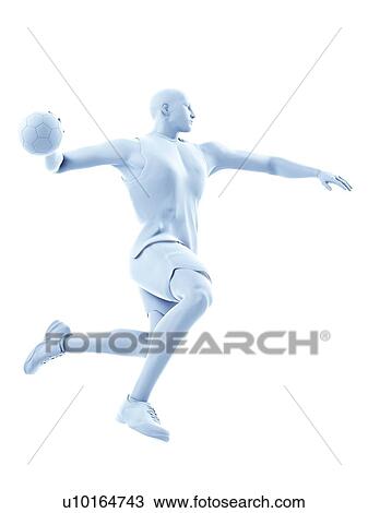 Handball player, illustration View Large Photo Image Stock Image - Handball player, illustration. Fotosearch