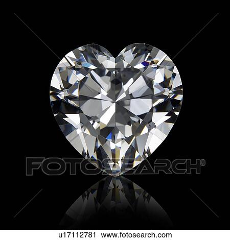 Stock Image - Heart cut diamond.. Fotosearch