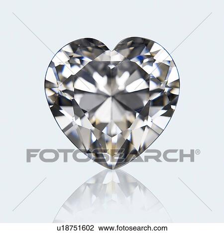 Stock Image - Heart cut diamond.. Fotosearch