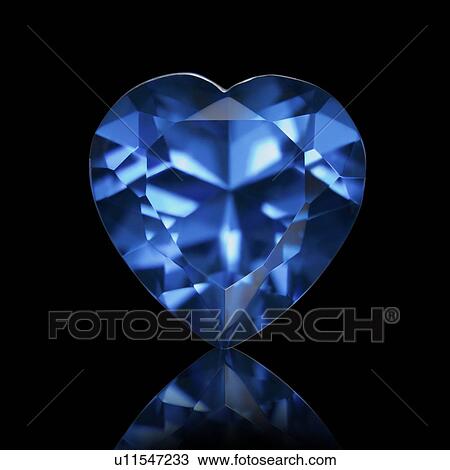 Stock Image - Heart cut sapphire.. Fotosearch