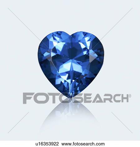 Stock Image - Heart cut sapphire.. Fotosearch