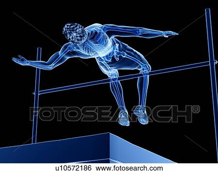 Stock Photograph - High jumper, illustration. Fotosearch