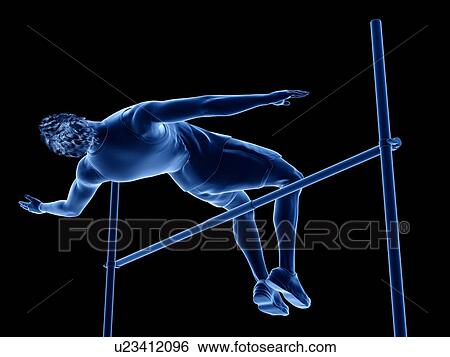 Stock Photograph - High jumper, illustration. Fotosearch