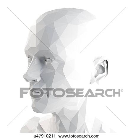 Stock Image - Human head, illustration. Fotosearch