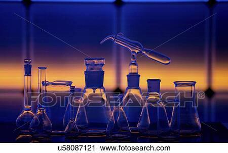Stock Image - Laboratory glassware.. Fotosearch