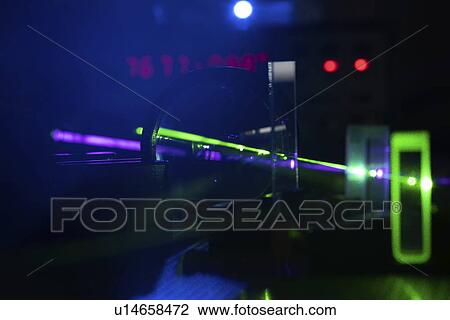 Stock Image - Laser experiment.. Fotosearch