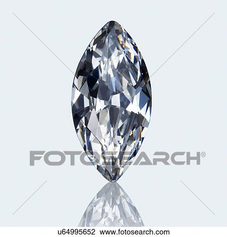 Stock Image - Marquise cut diamond.. Fotosearch
