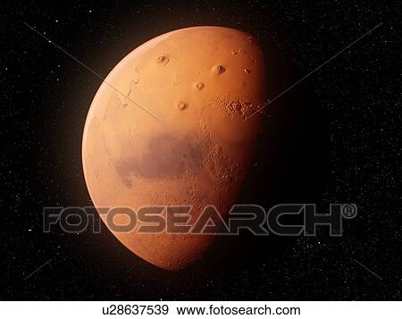 Stock Photo - Mars, computer illustration.. Fotosearch