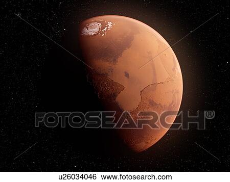 Mars, computer illustration. View Large Photo Image Stock Photograph - Mars, computer illustration.. Fotosearch