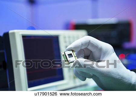 Stock Photograph - Microchip semiconductor.. Fotosearch