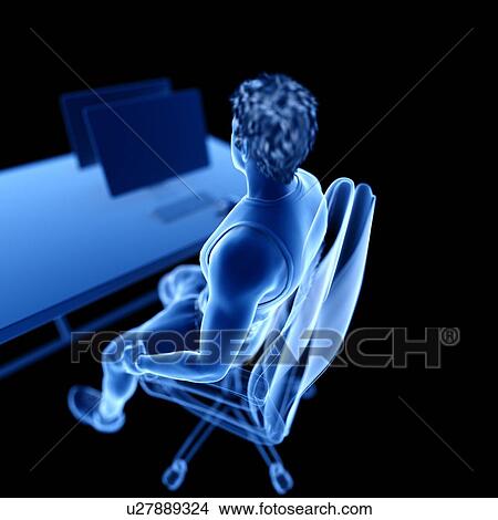 Picture - Office worker, illustration. Fotosearch