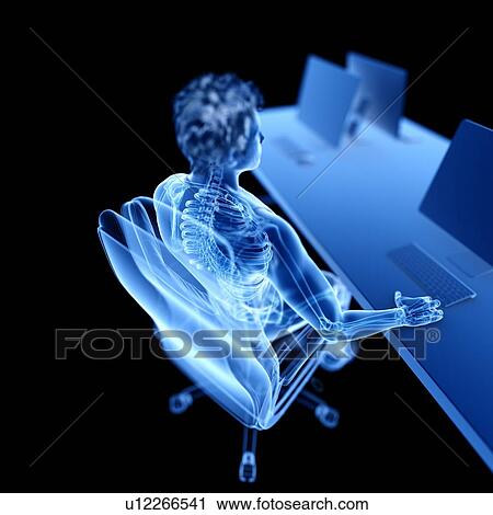 Stock Image - Office worker, illustration. Fotosearch