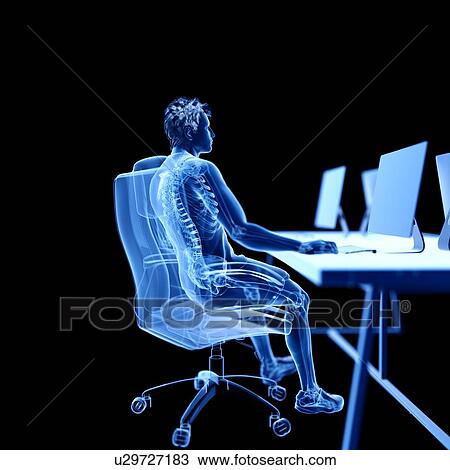 Stock Image - Office worker, illustration. Fotosearch