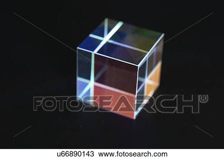 Stock Image - Optical glass cube.. Fotosearch