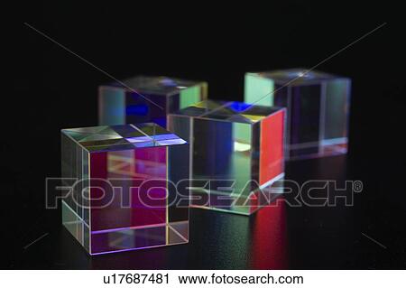 Stock Image - Optical glass cubes.. Fotosearch