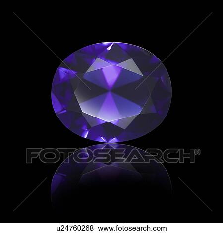 Stock Photo - Oval amethyst.. Fotosearch