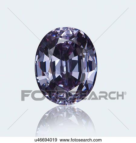 Stock Photo - Oval cut amethyst.. Fotosearch