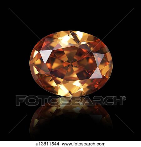 Oval cut citrine. View Large Photo Image Picture - Oval cut citrine.. Fotosearch