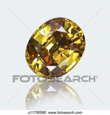Oval cut Citrine. View Large Photo Image Stock Image - Oval cut Citrine.. Fotosearch