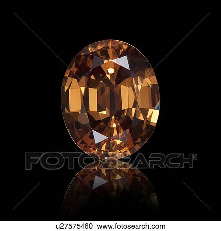 Stock Image - Oval cut citrine.. Fotosearch