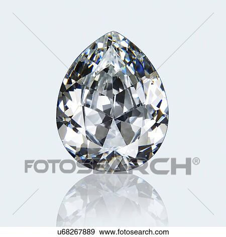 Stock Photo - Pear cut diamond.. Fotosearch