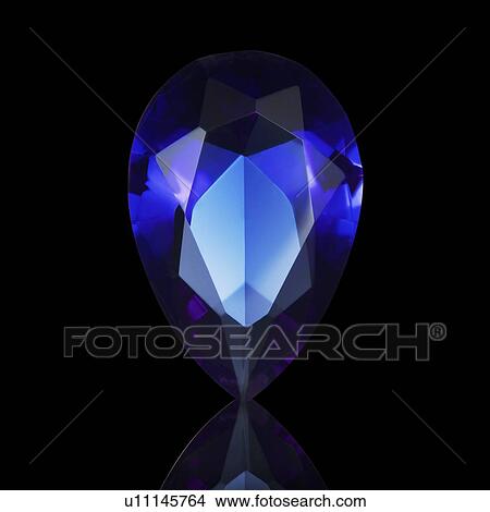 Picture - Pear cut iolite.. Fotosearch