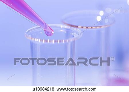 Stock Photo - Pipetting sample.. Fotosearch