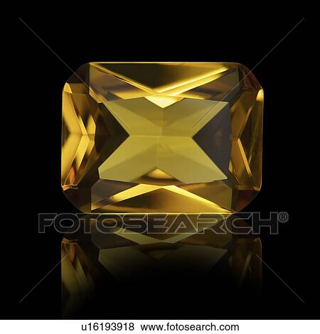 Stock Photo - Princess cut citrine.. Fotosearch