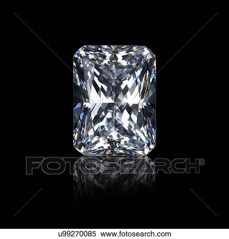 Stock Photography - Radiant emerald cut diamond.. Fotosearch
