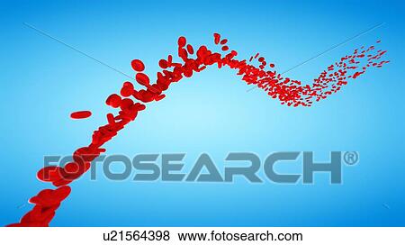 Stock Photo - Red blood cells, computer illustration.. Fotosearch