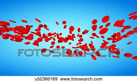 Stock Photo - Red blood cells, computer illustration.. Fotosearch