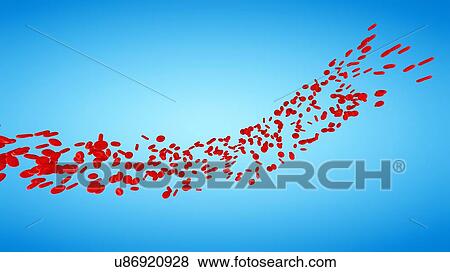 Stock Photo - Red blood cells, computer illustration.. Fotosearch
