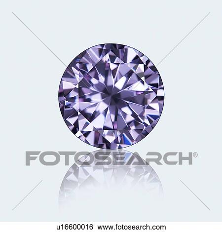 Round cut amethyst. View Large Photo Image Stock Photograph - Round cut amethyst.. Fotosearch