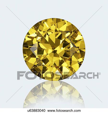 Round cut citrine. View Large Photo Image Stock Image - Round cut citrine.. Fotosearch