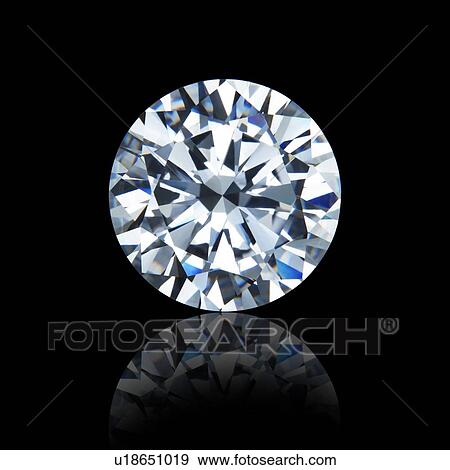 Stock Photo - Round cut diamond.. Fotosearch