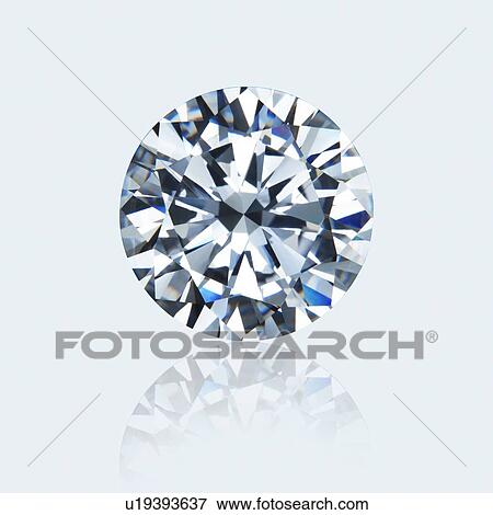 Stock Photo - Round cut diamond.. Fotosearch