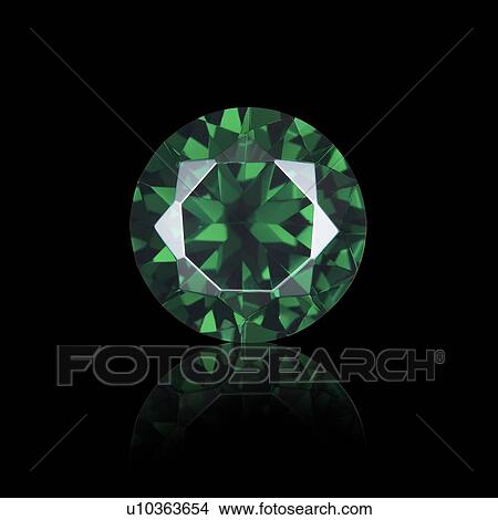 Picture - Round cut emerald.. Fotosearch