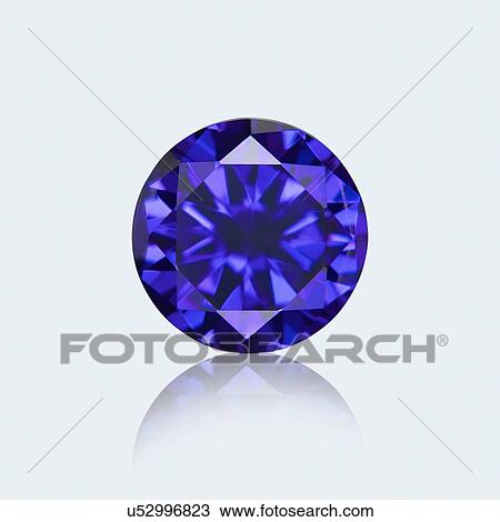 Round cut tanzanite. View Large Photo Image Stock Image - Round cut tanzanite.. Fotosearch
