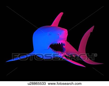 Shark, computer illustration. View Large Photo Image Stock Image - Shark, computer illustration.. Fotosearch
