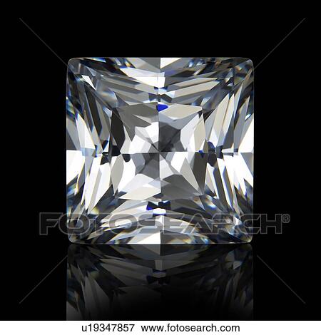 Square princess cut diamond. View Large Photo Image Stock Photo - Square princess cut diamond.. Fotosearch