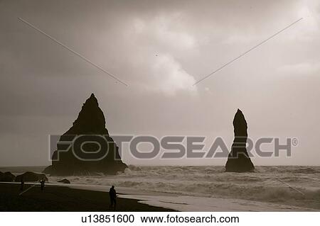 Stock Image - Troll toes rock formations, Reynisdrangar Vik, Iceland.. Fotosearch