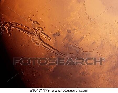Stock Photo - Valles Marineris, Mars, computer illustration.. Fotosearch